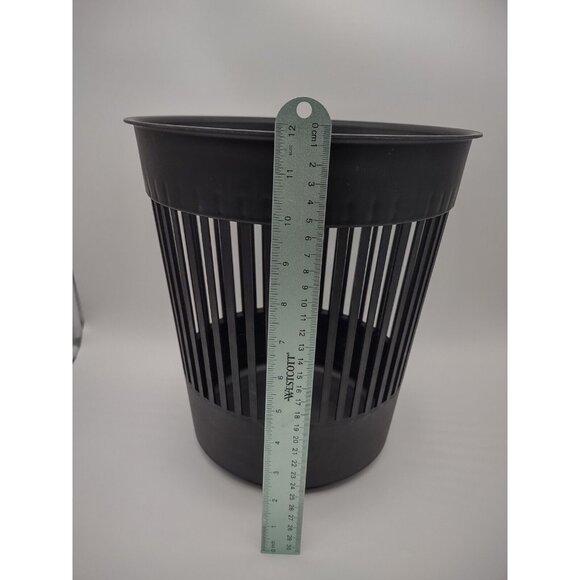 Vintage 1970s 80s Heller Canada 12" Black Trash Can Storage Bin, MCM Mid Century - Picture 12 of 16